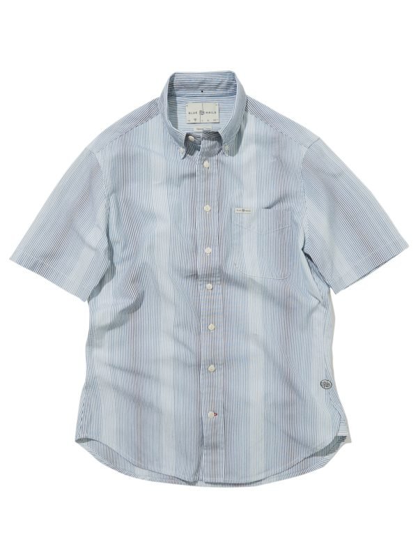 BN Natural Blue Button Down Shirt Short Sleeve (Light Blue)