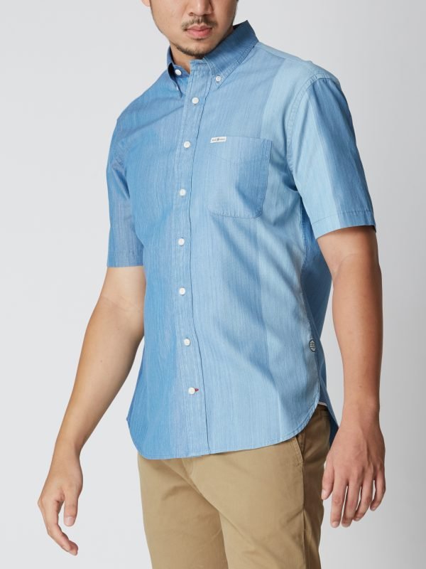 Blue Nails x Mann Craft Gradient Natural Blue Shirt - Image 3